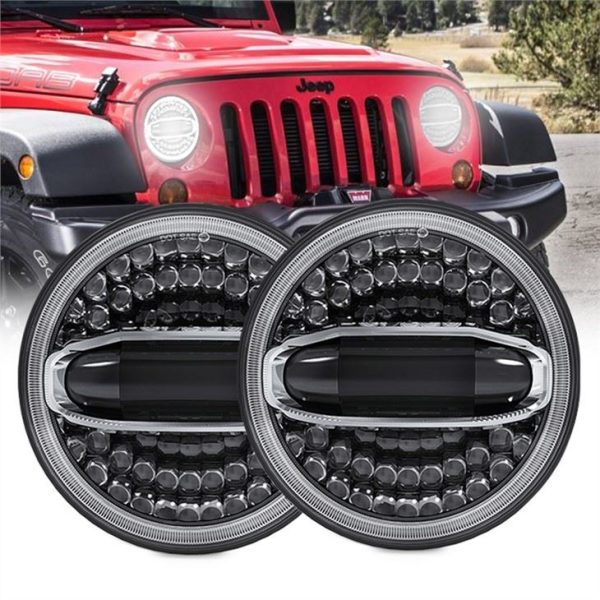 Morsun 7inch Led Round Reflektory na lata 2007-2017 Jeep Wrangler JK z halo biały żółty