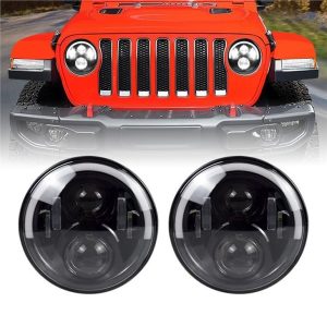 Morsun Części samochodowe Angel Eyes LED reflektor projektor do Jeep Wrangler CJ JK