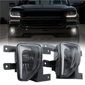 Morsun Auto Parts Zestaw do wymiany świateł przeciwmgielnych Led do Chevy Silverado 1500 1500HD 2500HD 2016-2018