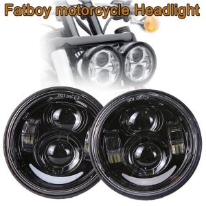 Morsun Auto Parts REFLEKTOR LED do Dyna Fat Bob Podwójna lampa z projektorem high low beam Halo