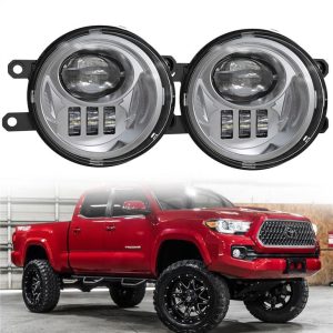 Morsun czarny chrom 12V LED światło przeciwmgielne dla Toyota 2016 2017 2018 2019 Tacoma