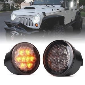 Morsun Car Lighting System LED Przedni grill kierunkowskaz dla 2007-2016 Wrangler Jk Tj