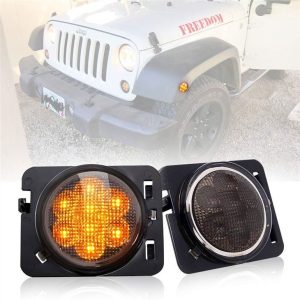 Morsun Fender Flare Light do Jeepa Wranglera 1997-2006 TJ 2007-2014 JK Led Front Grill Kierunkowskaz