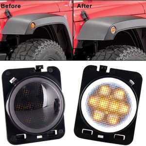 Światło kierunkowskazu LED Morsun dla Wrangler Jk dla Jeep Wrangler Flare Fender z Halo