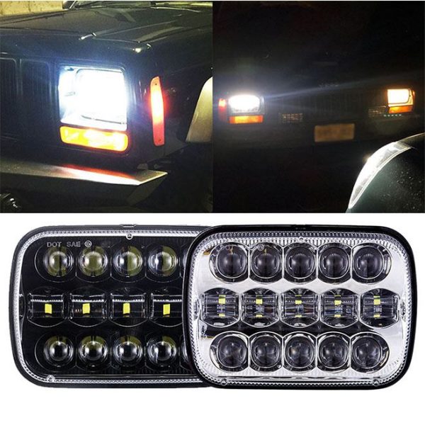 Morsun Square LED Reflektor do Jeep Wrangler 5x7inch High Low Beam Reflektor Projektor