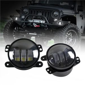 Morsun czarny chrom LED okrągły reflektor dla Jeep Wrangler JK TJ LJ