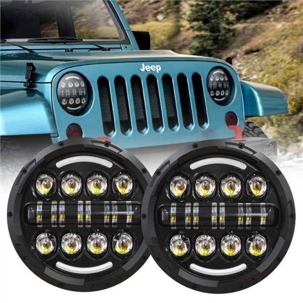 Sealed Beam Reflektory 7-calowy Do 07-17 Jeep Wrangler Hi-Lo Beam H4 12V 24V Reflektor z halo